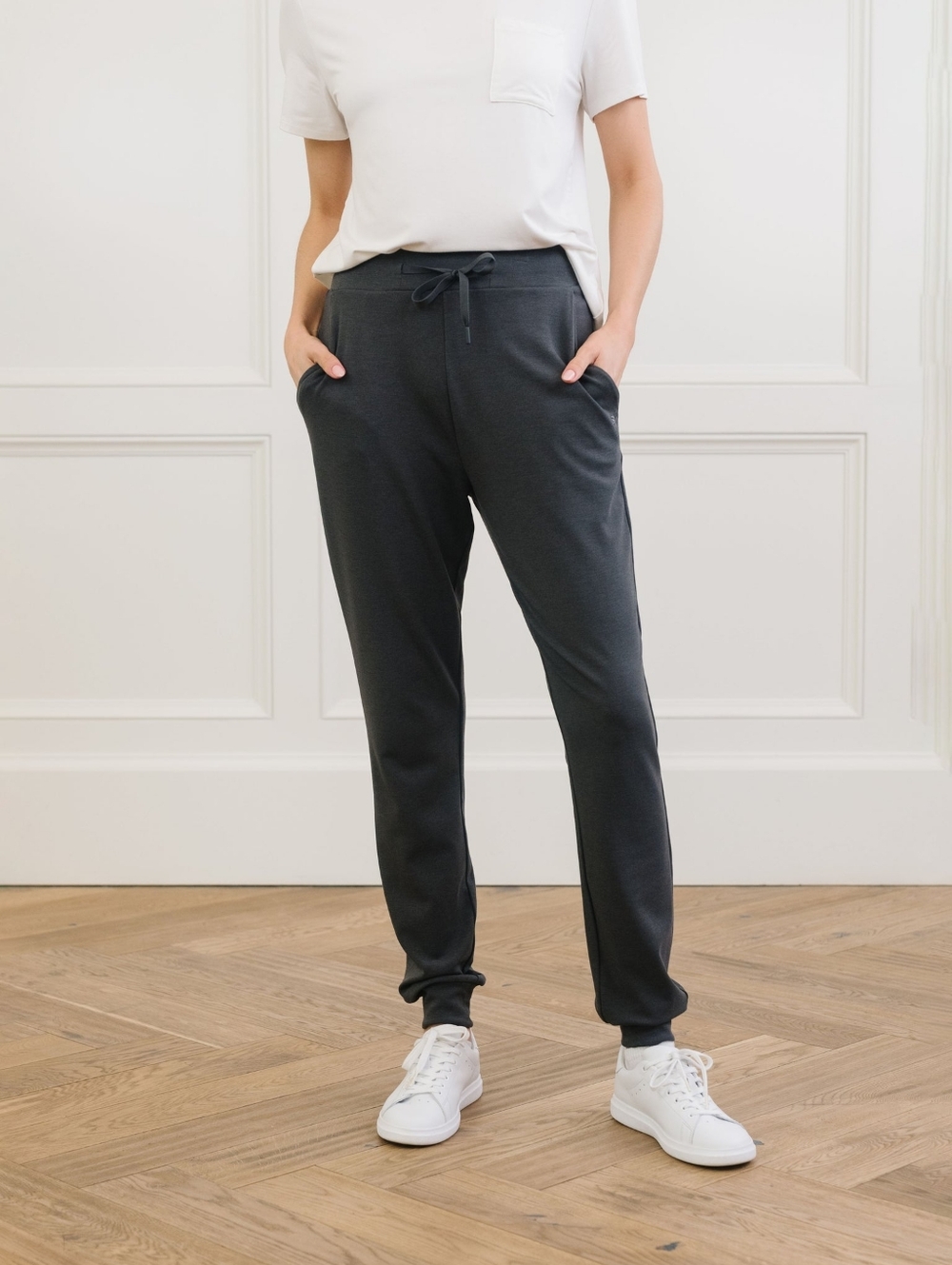 Cozy Earth Charcoal Bamboo Jogger Lounge Pants Womens Size Medium